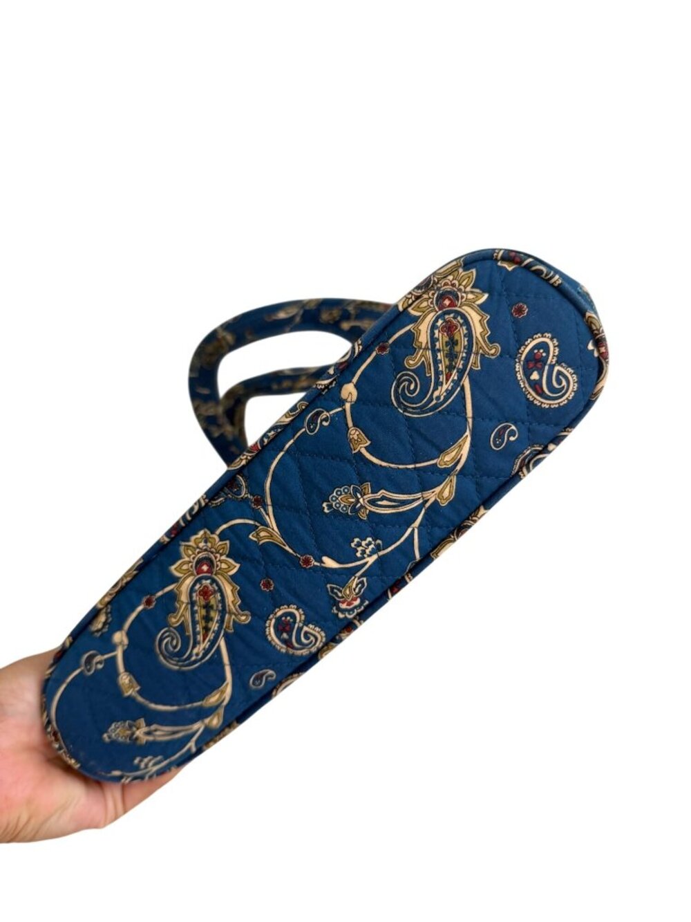 AMERICANA BY SHARIF Blue Floral Fabric Bucket Bag - Picture 5 of 11